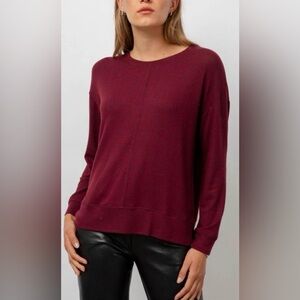 NEW RAILS Iggy Lightweight Long Sleeve Sweater in Burgundy Size L
